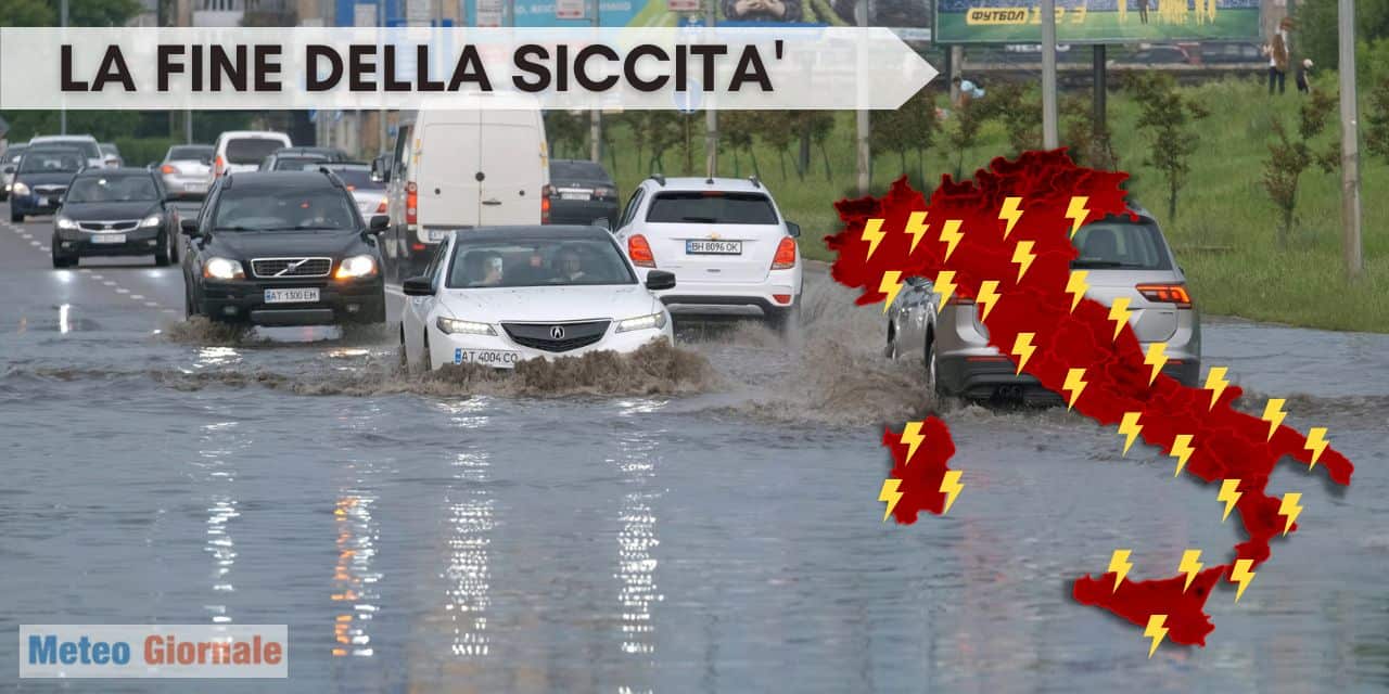 Meteo con piogge autunnali.