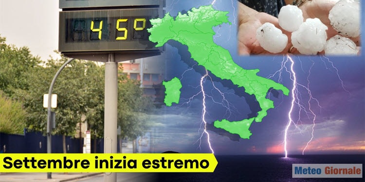 Meteo Settembre Caldo indecente e fuori controllo. Mediterraneo esplosivo per i temporali