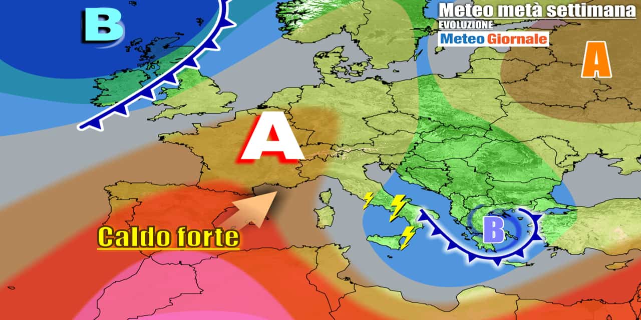 Italia tra anticiclone e vortice balcanico