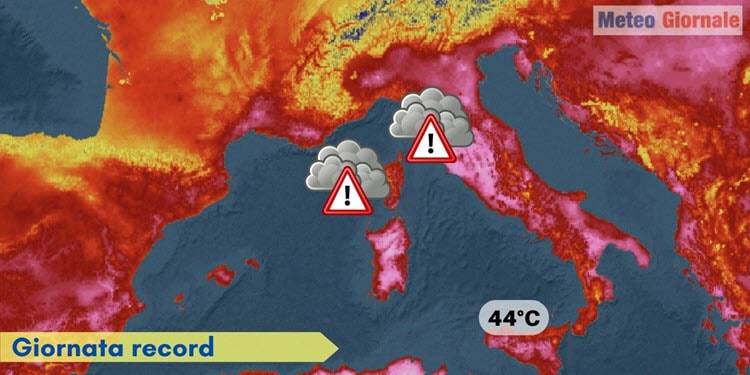 Meteo Italia, storica giornata in Italia. Palermo oltre i 44 gradi, al Nord 20 gradi