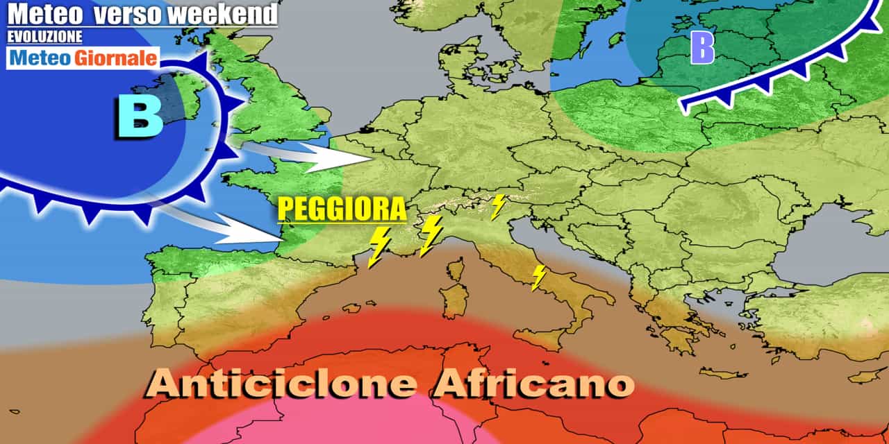 Meteo turbolento anche nel prossimo weekend