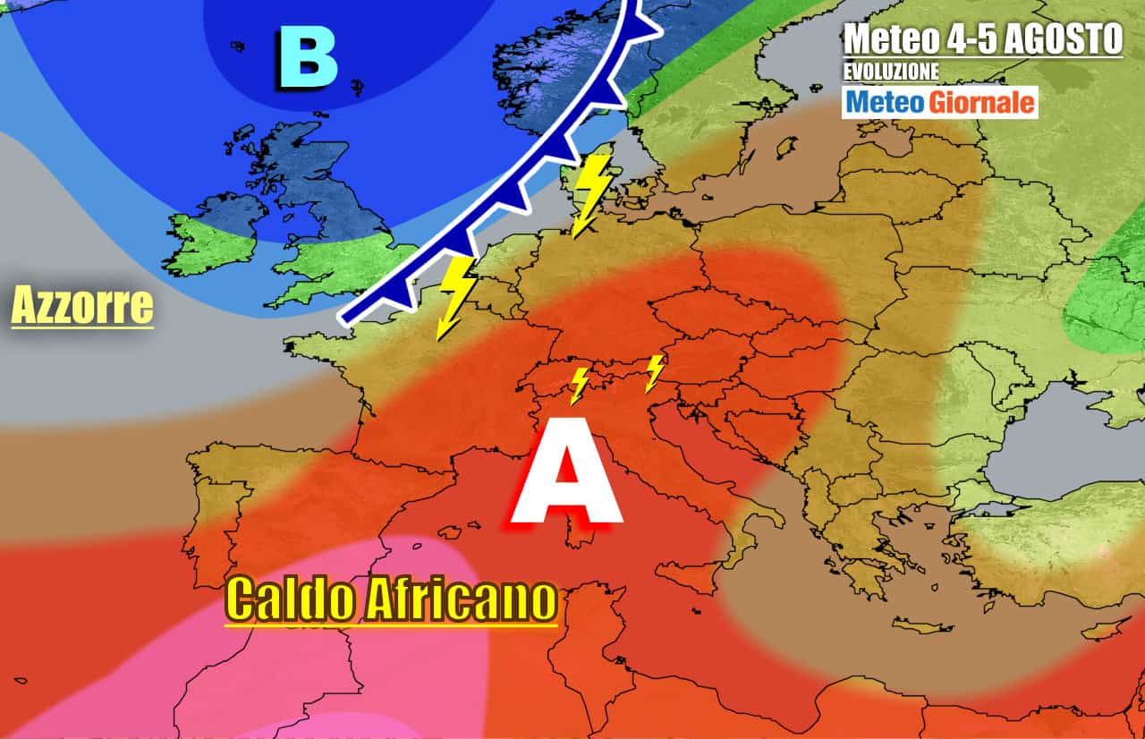 Caldo e qualche temporale sull'Italia