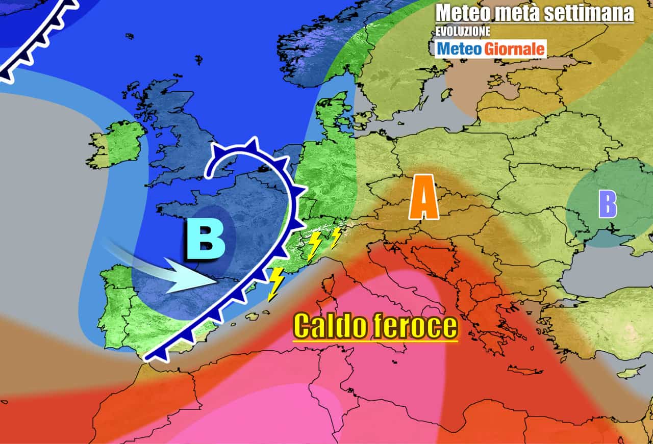 Caldo e temporali, con Italia spaccata in due