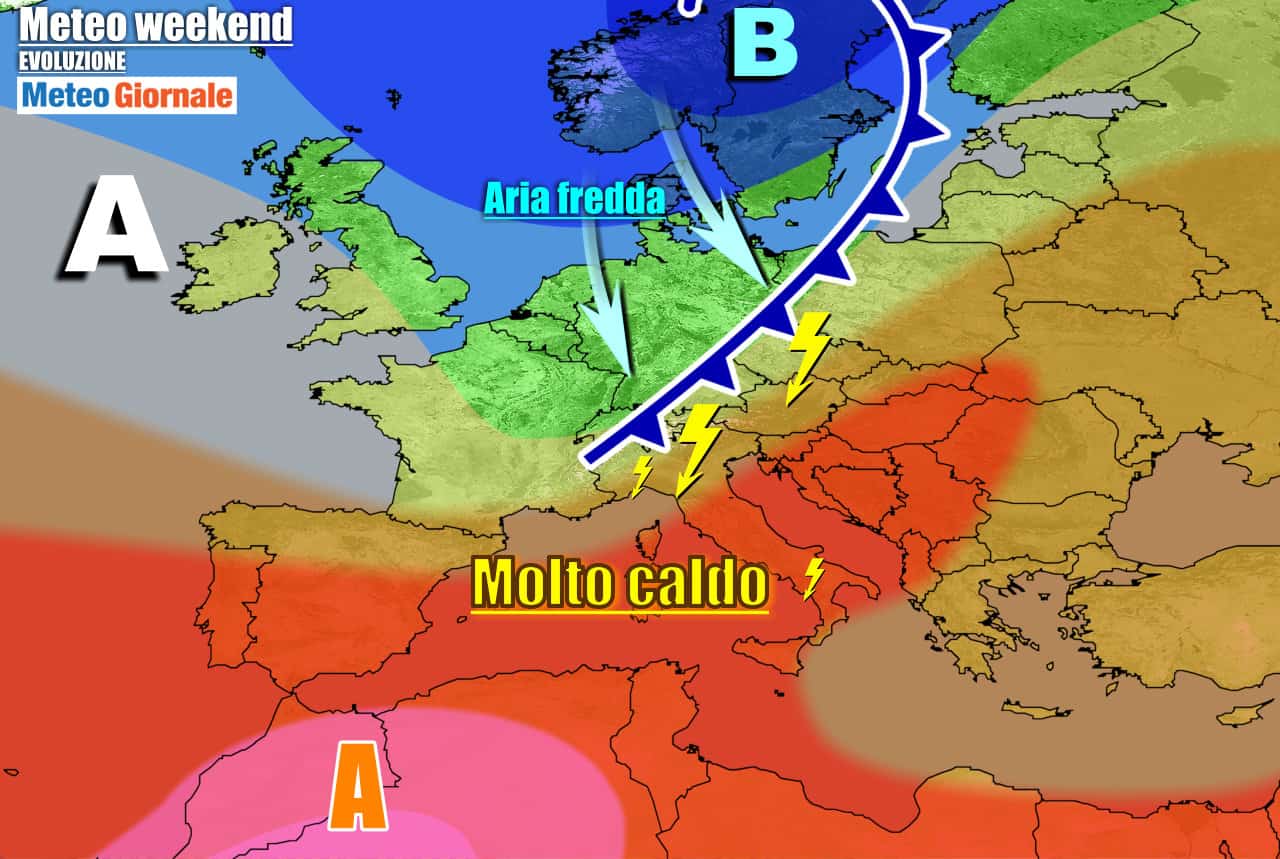 Canicola africana a braccetto con i temporali