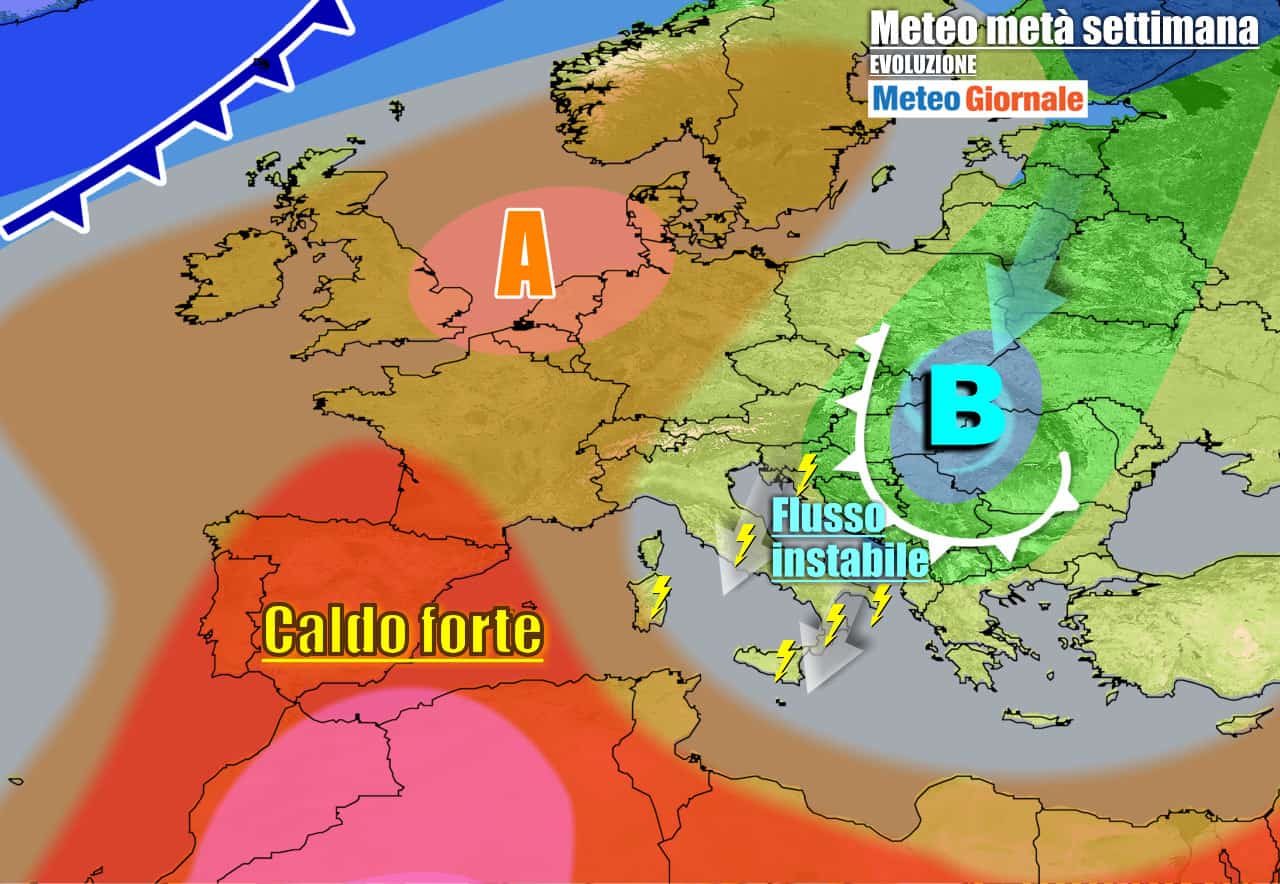 Molti temporali sull'Italia nei prossimi giorni