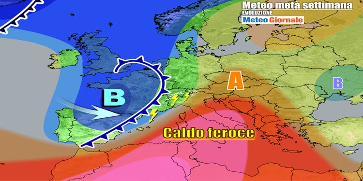 Meteo Italia: caldo estremo a metà settimana e violenti temporali in arrivo