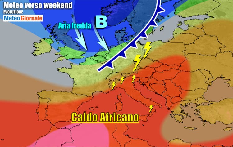Meteo Italia: caldo africano al clou, ma sono in vista forti temporali