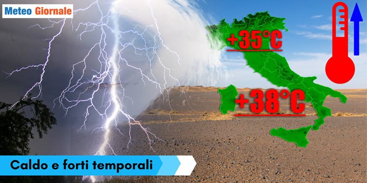 Meteo verso ondata di caldo con nuova escalation temporali intensi