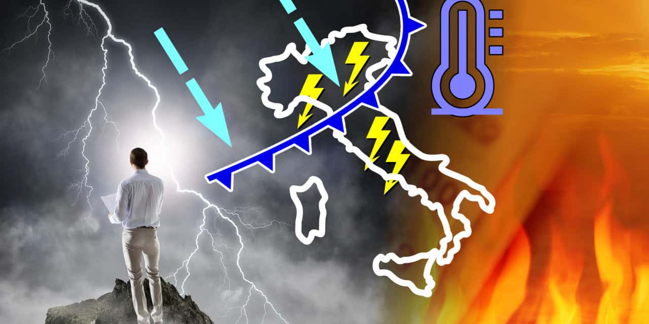 Temporali accompagneranno l'arrivo d'aria più fresca