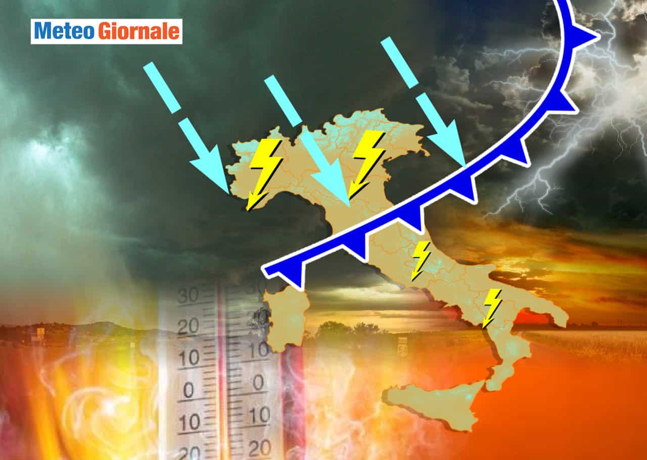 Meteo che cambia dal weekend, sempre più temporali violenti e meno caldo