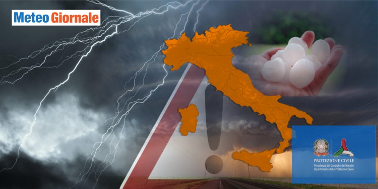 Allerta meteo arancione venerdì 16 per violenti temporali, ecco dove