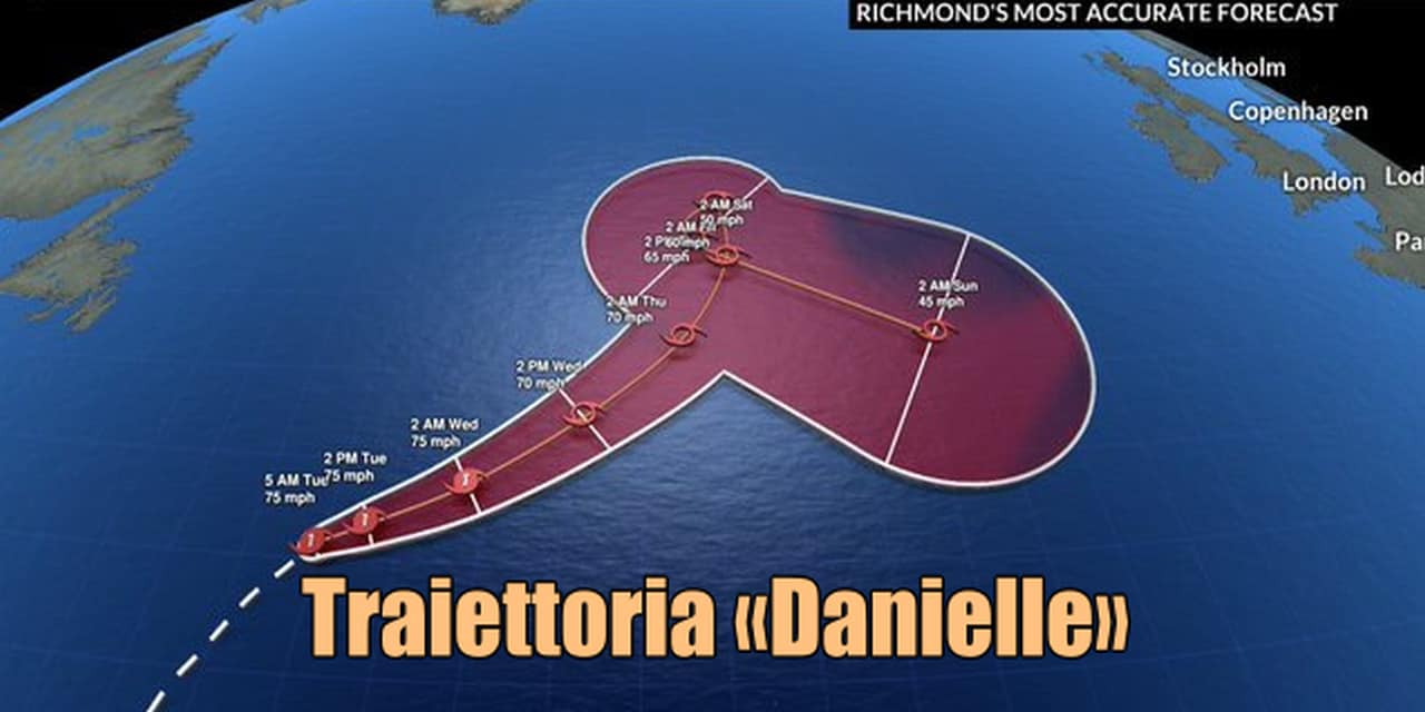 Uragano come scheggia impazzita, che incide sulla previsione meteo in Europa e sull'Italia