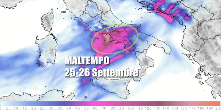 Meteo Lazio e Campania: imminenti violenti nubifragi con pericolo alluvione
