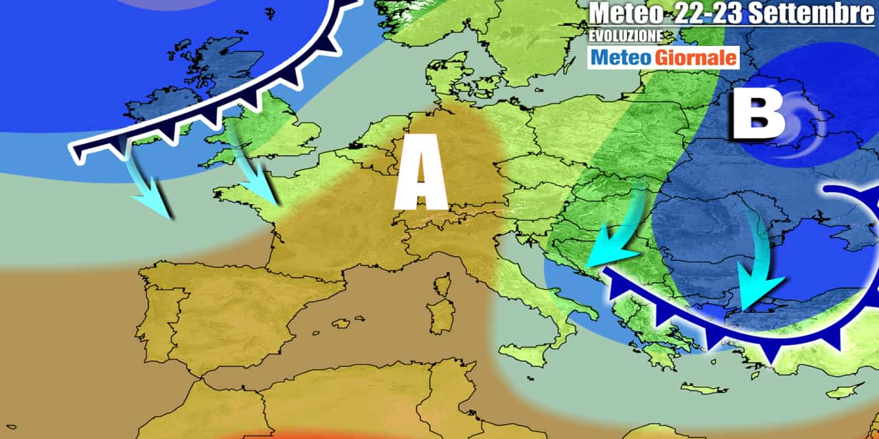 Meteo Italia: dall’anticiclone al maltempo autunnale