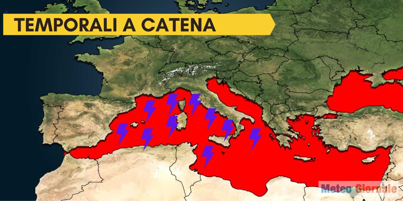 meteo con temporali a catena 7555