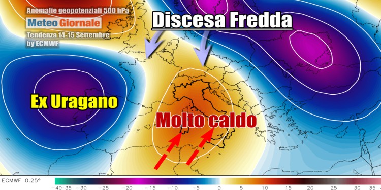 Meteo: ex Uragano Danielle sulla Spagna, immediate conseguenze sull’Italia. Ma tutto sarà spazzato via nel fine settimana