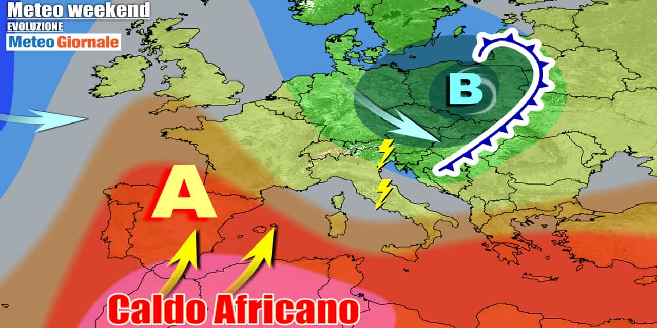 Meteo del weekend con ultimi temporali prima del ritorno del caldo
