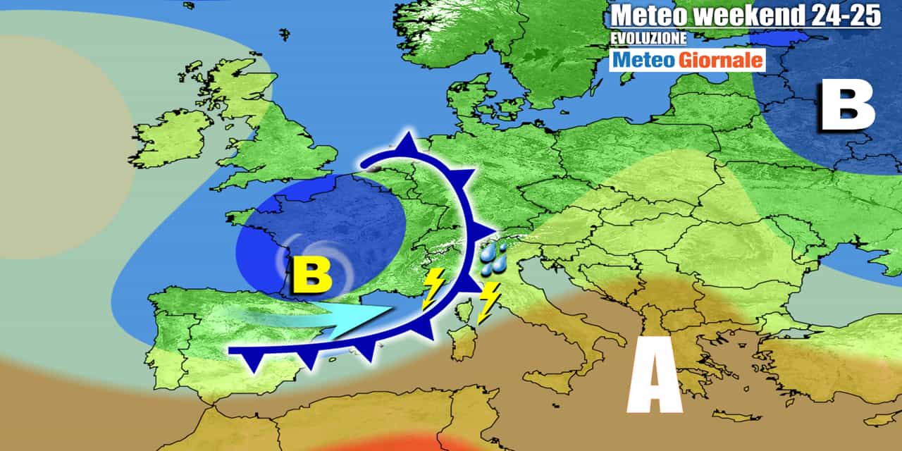 Meteo del weekend compromesso in molte regioni