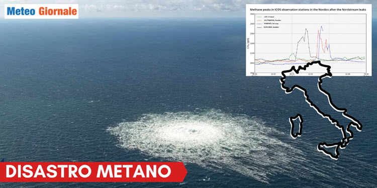 Picchi di metano in atmosfera dal Nord Stream. Nube farà rotta in Italia