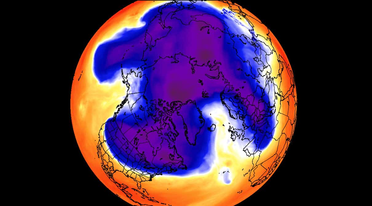 split vortice polare