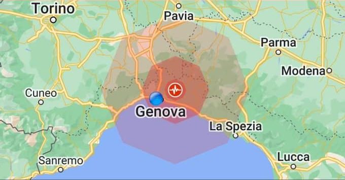Forte scossa di Terremoto, 4.1 in Liguria