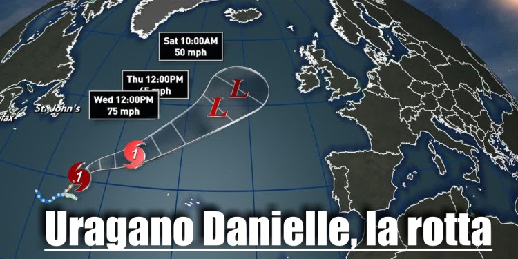 Scompiglio meteo: l’Uragano Danielle in rotta verso l’Europa, gli scenari