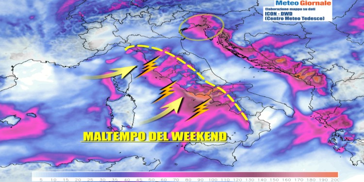 Meteo weekend di maltempo, in arrivo violenti nubifragi: le aree più a rischio