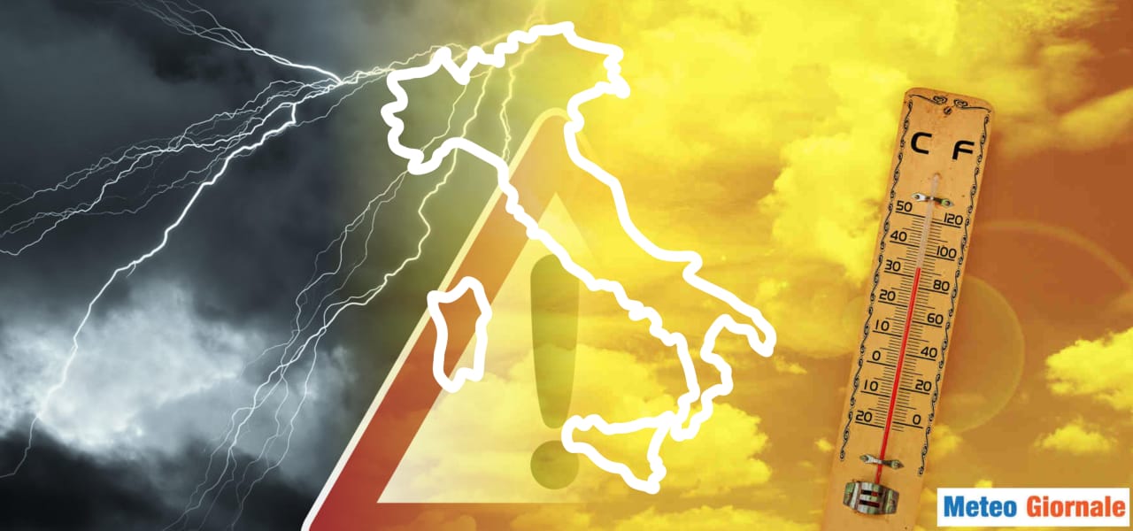 Dopo tanto caldo, i fenomeni di meteo violento potrebbero essere esaltati