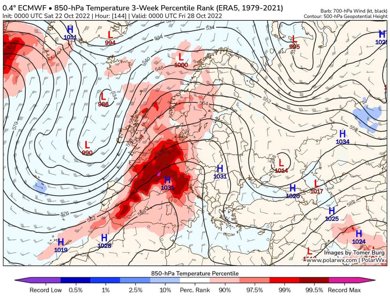 ecmwf 28 ottobre 2022 850 hpa