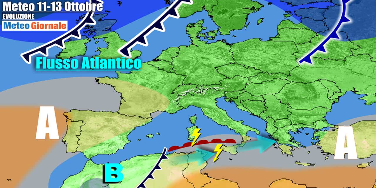 Variabilità sull'Italia, prima del ritorno dell'anticiclone
