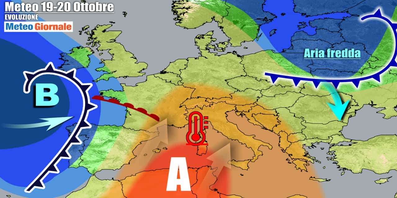 Tra anticiclone e minacce perturbate da ovest