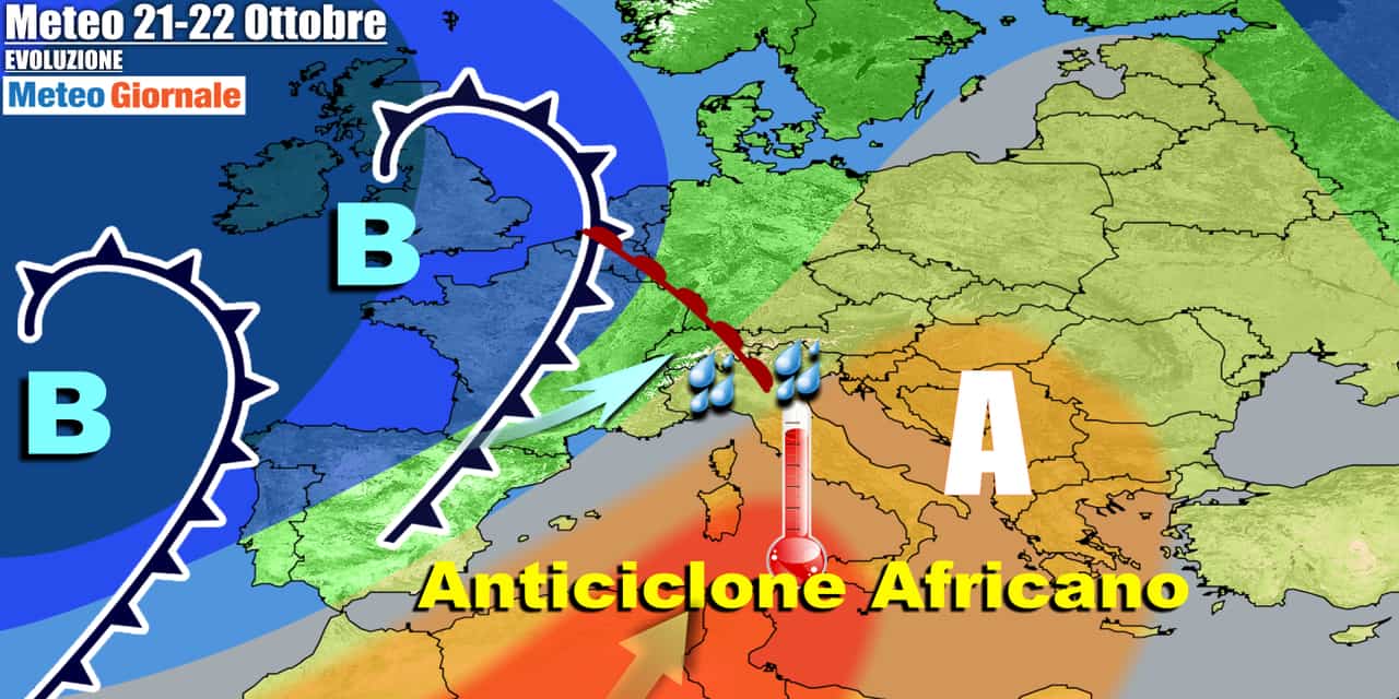 Anticiclone in parziale ridimensionamento nei prossimi giorni