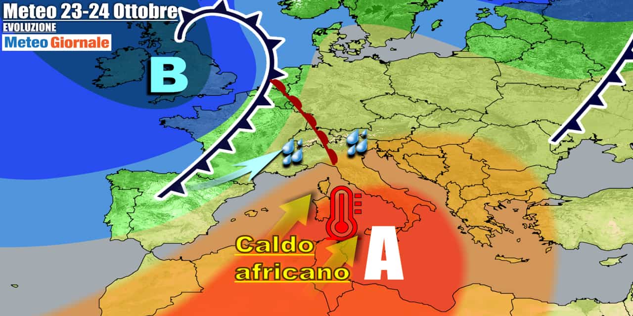 Autunno messo in disparte dall'anticiclone africano
