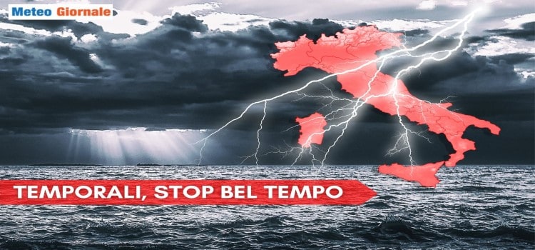 Meteo Weekend, l’ottobrata se ne va, tornano piogge e temporali
