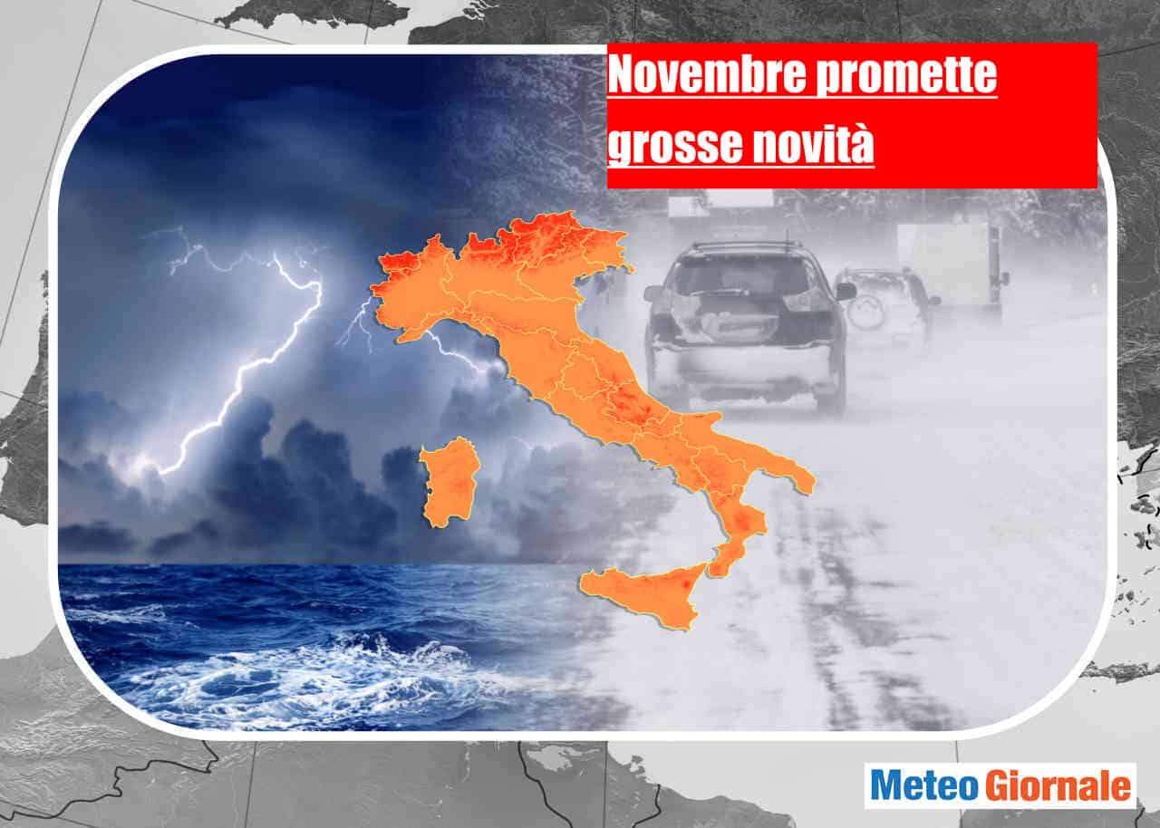 Novembre inizierà molto mite, poi potrebbe cambiare tutto