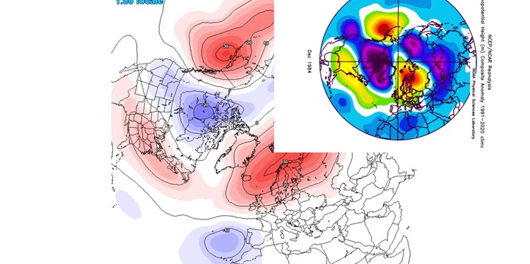 2022: mappe con strana analogia con il Dicembre 1984, quando nel Gennaio ’85 ci fu un meteo dal gelo siderale