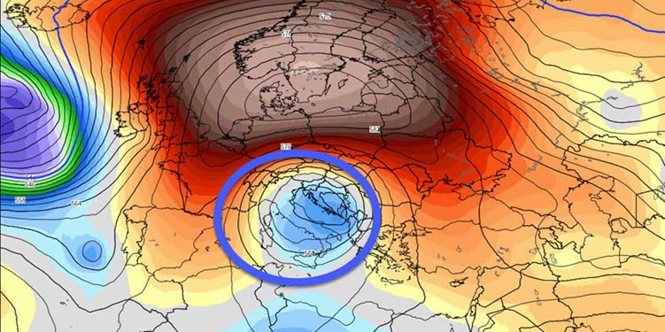 Meteo, Alta Pressione mostruosa sotto insidia da Goccia Fredda su Italia