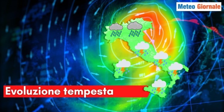 TEMPESTA sull’Italia, danni, allagamenti, vento fortissimo. Evoluzione meteo prossime ore