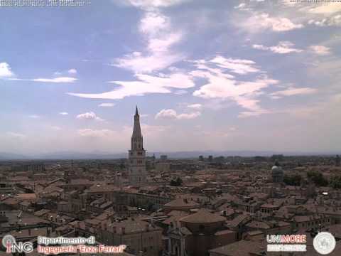 Genesi di una supercella estiva nella zona di Modena. Video meteo