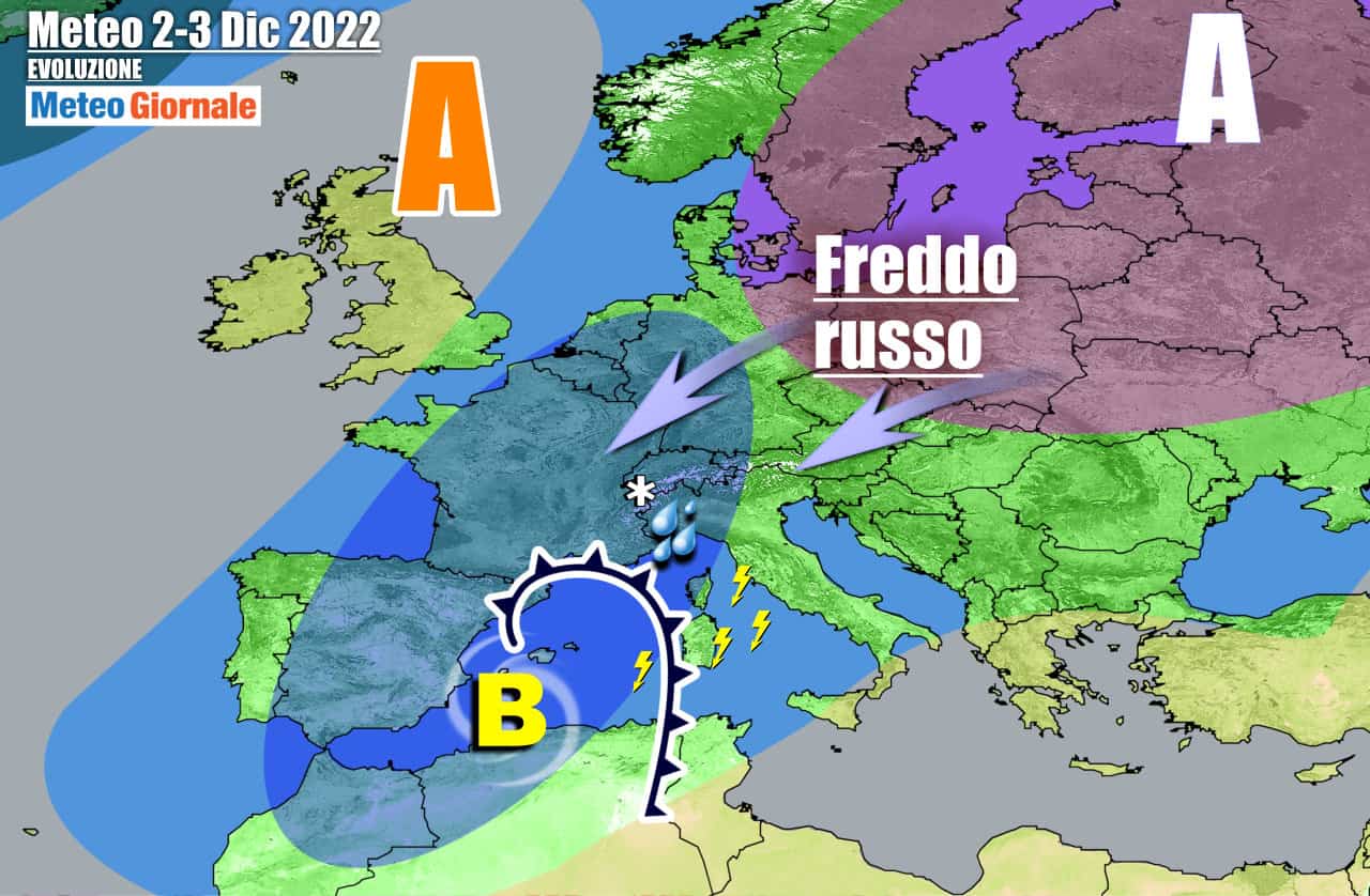 Meteo Italia: da un ciclone all’altro, weekend con pioggia e neve