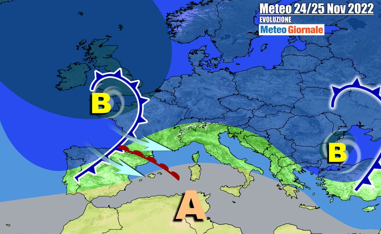 Altro maltempo nel weekend, probabilmente destinato al Centro-Sud