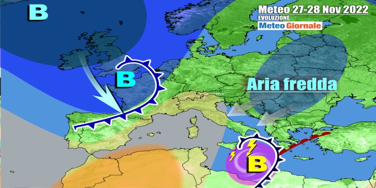 Meteo Italia: ciclone con maltempo nel weekend, verso scenari invernali