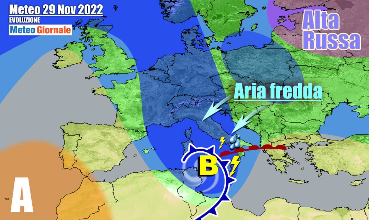 Maltempo e clima più invernale la prossima settimana