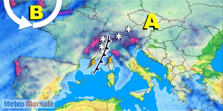 Meteo, veloce perturbazione tra Mercoledì e Giovedì