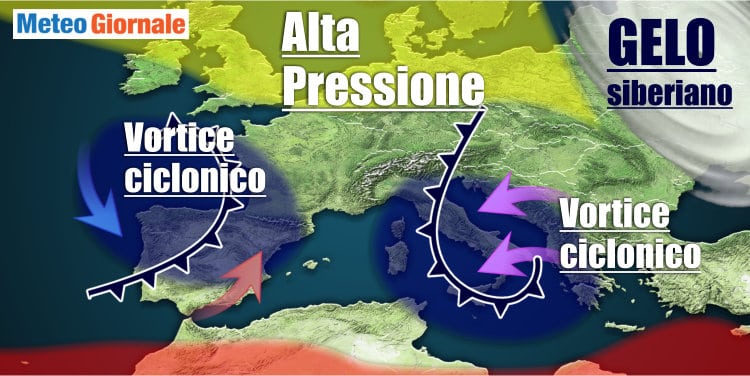 Meteo, al via vortici impazziti da est e da ovest su Italia. Rischio freddo