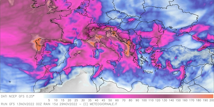 Meteo verso piogge intense, due metri di neve su Alpi
