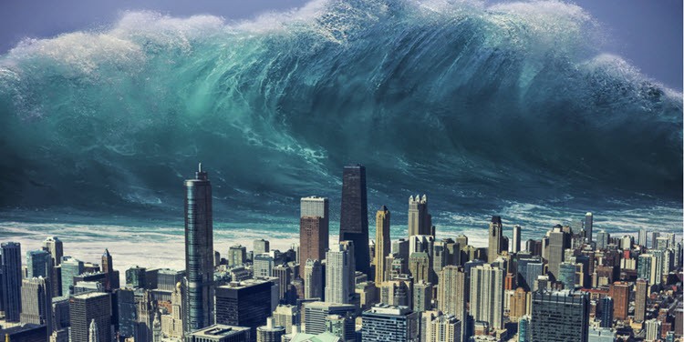 Tsunami con onde da 70 metri