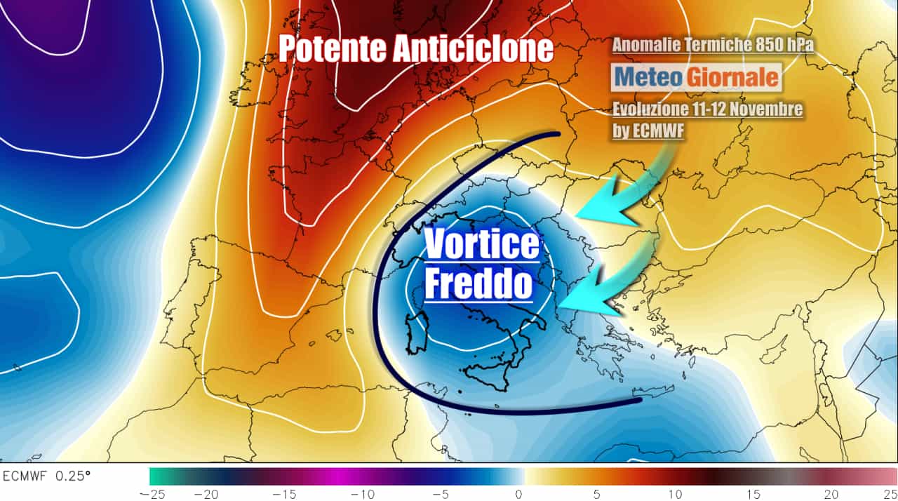 Caldo e anticiclone su gran parte d'Europa, ma non sull'Italia