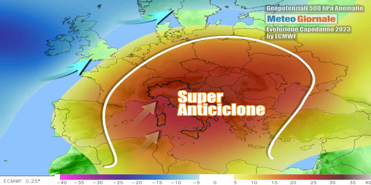 Inizio 2023 con lo strapotere dell'anticiclone