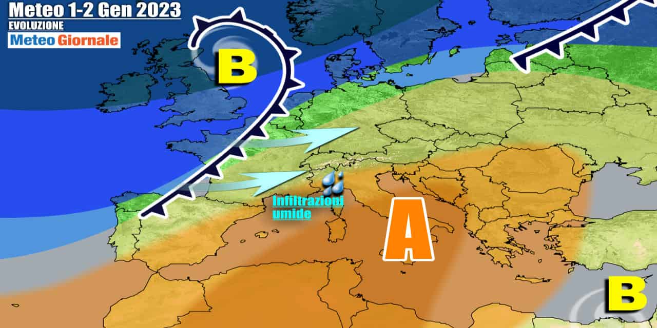 Inizio anno con l'anticiclone e nuove insidie perturbate da ovest